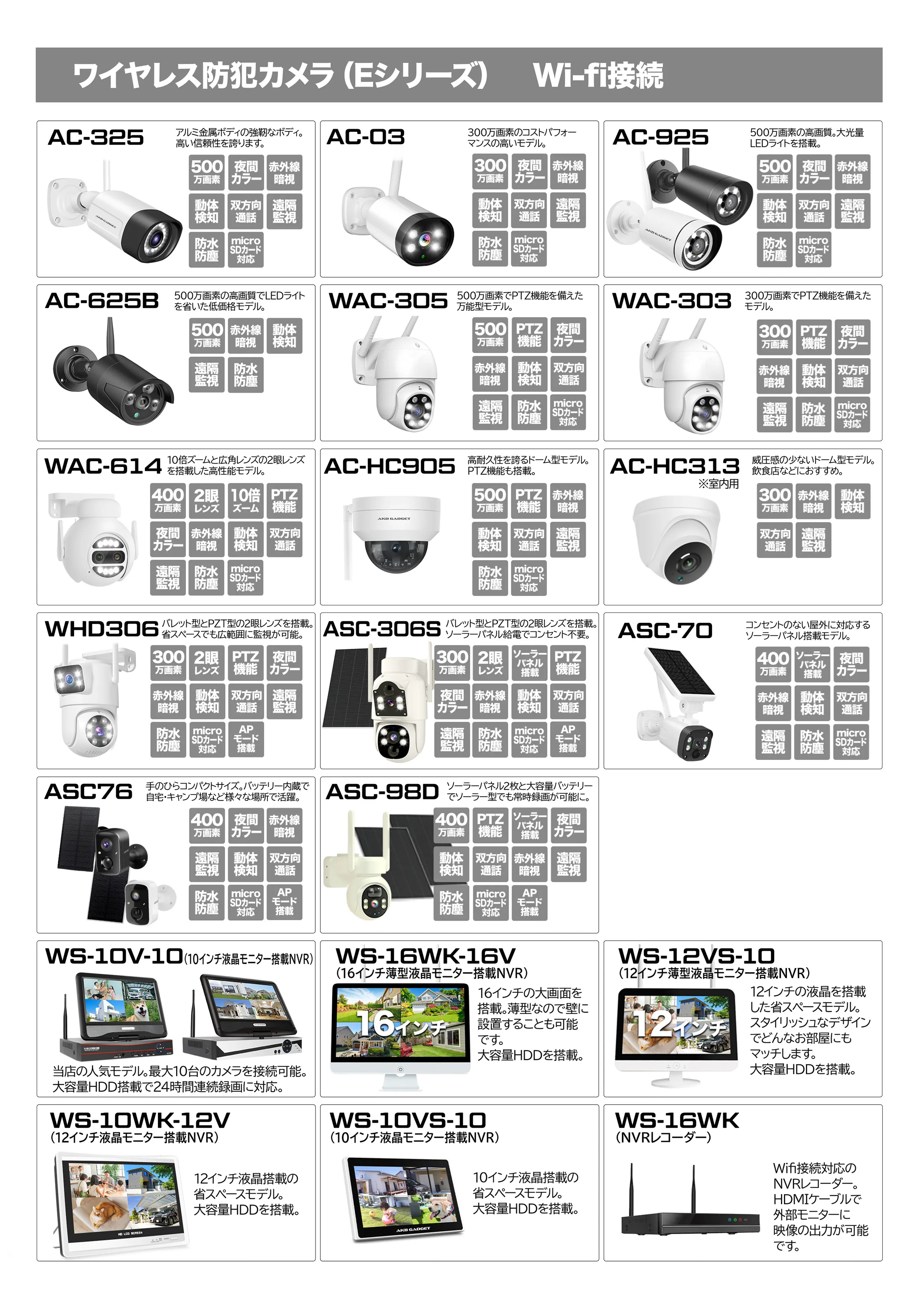 商品カタログ P3（防犯カメラ 2）